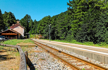 Train Station and platform in Vizzavona