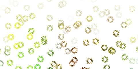 Naklejka na ściany i meble Light green, yellow vector layout with circle shapes.