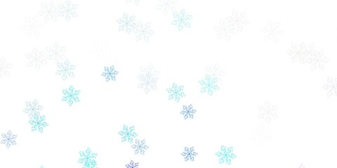 Fototapeta premium Light pink, blue vector natural layout with flowers.
