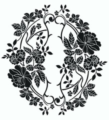 flower motif design element	