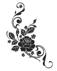 flower motif design element	