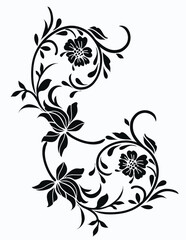 flower motif design element	