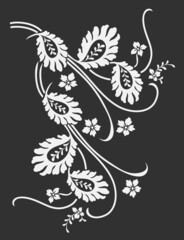 flower motif design element	