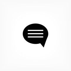 Chat sms  vector icon , lorem ipsum Flat design