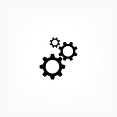 Gears  vector icon , lorem ipsum Flat design