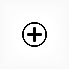 Plus vector icon , lorem ipsum Flat design