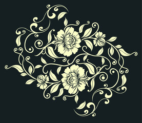 flower motif design element