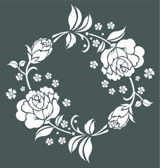 flower motif design element