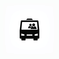Bus  vector icon , lorem ipsum Flat design