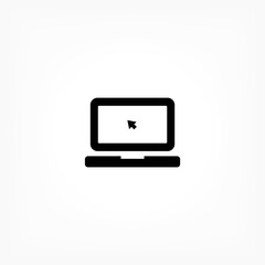 Laptop  vector icon , lorem ipsum Flat design