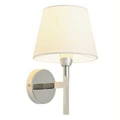 White lamp hanging on a white wall
