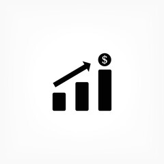 Chart vector icon , lorem ipsum Flat design