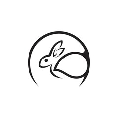 rabbit logo vector
