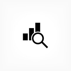 Chart vector icon , lorem ipsum Flat design