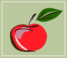 An Apple. Fall, autumn. Mushrooms. Leaves. Maple. Oak. Pumpkin. Rowan.  September. October. November. Set of autumn vector isolated images.