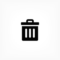 Trash vector icon , lorem ipsum Flat design