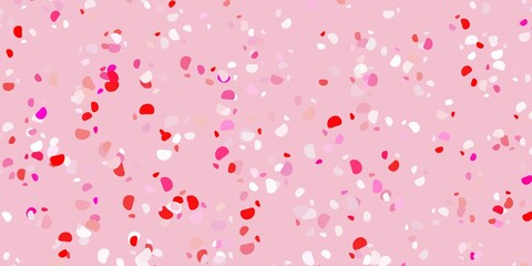 Light red vector backdrop with chaotic shapes.