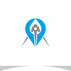 compass Logo Design Vector Illustration