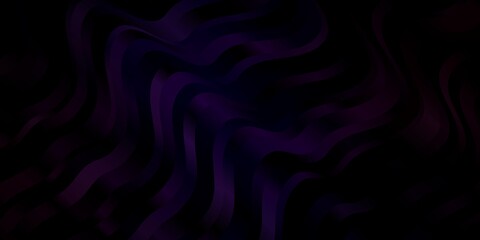 Dark Pink, Yellow vector pattern with curved lines. Colorful geometric sample with gradient curves.  Template for cellphones.