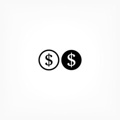 Dollar  vector icon , lorem ipsum Flat design