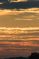 Amazing sunrise cloudscape copy space