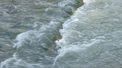 water flowing over rocks