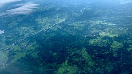 Fototapeta na wymiar Aerial view of the reef. Green vegetation.