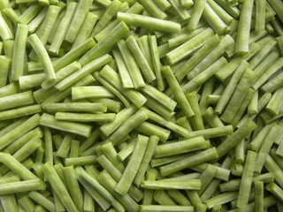 Green color diced cut raw Cowpea beans