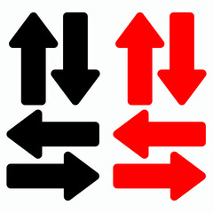 red and black arrows