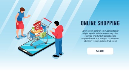 Online Shopping Horizontal Banner