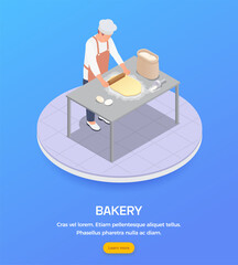 Bakery Isometric Composition