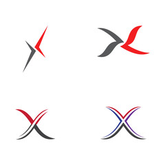 Set X Letter Logo Template