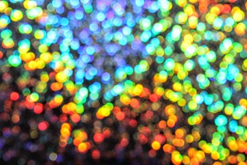 Rainbow holographic bokeh abstract background