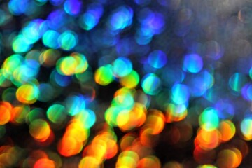 Rainbow holographic bokeh abstract background