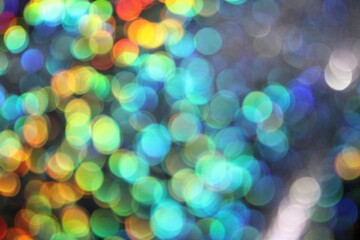 Rainbow holographic bokeh abstract background