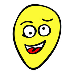 Fototapeta premium Emotions. Smilie image on a white background. Vector icon.