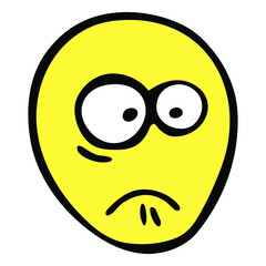 Emotions. Smilie image on a white background. Vector icon.