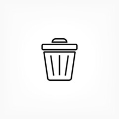 Trash vector icon , lorem ipsum Flat design