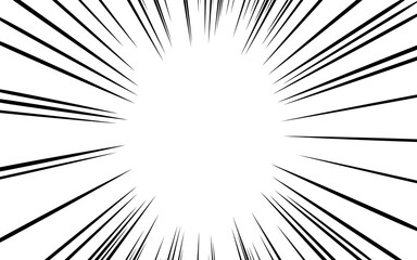 Obraz premium 背景素材：黒い集中線のイラスト