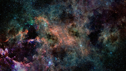Deep space art. Nebulas, galaxies and stars. Elements of this image furnished by NASA