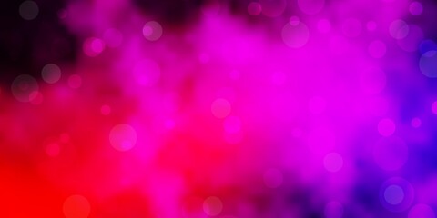 Light Pink vector background with spots. Illustration with set of shining colorful abstract spheres. Pattern for business ads.