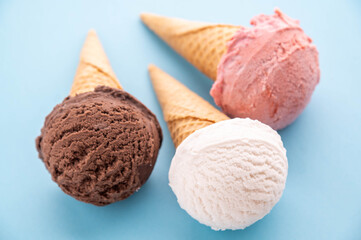 ice cream on colorful background