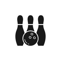 Bowling icon flat vector illustration