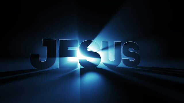 Jesus Text Animation Alpha Channel