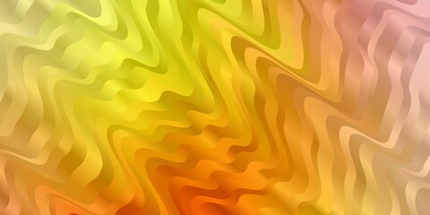 Light Red, Yellow vector background with lines. Abstract illustration with bandy gradient lines. Pattern for ads, commercials.