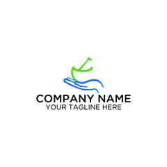 illustration of a logo design template. there are bowls (leaves, hands and water), these are good for nature, medical, pharmaceutical, herbal, hospital, education etc.