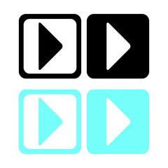 Video buttons for web vector illustration