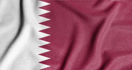 National flag of the Qatar. The main symbol of an independent country. Flag of Qatar.