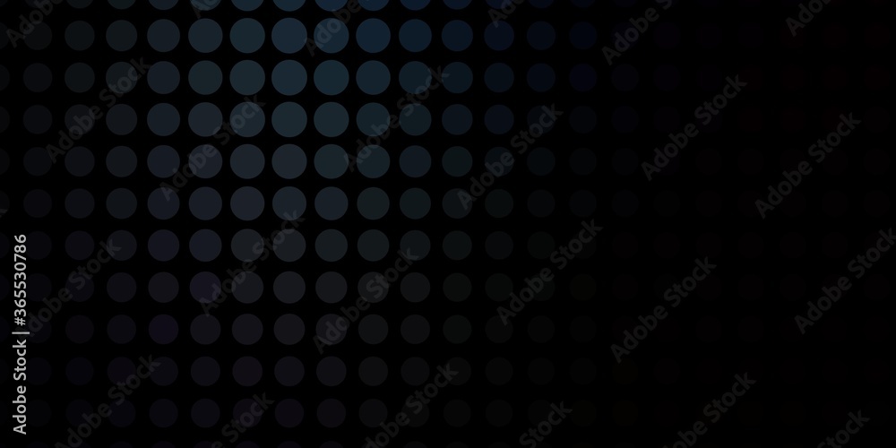 Wall mural dark blue vector background with circles. illustration with set of shining colorful abstract spheres