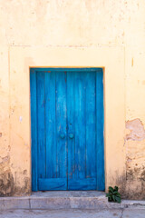 Old blue door, Prison island, Zanzibar, Tanzania